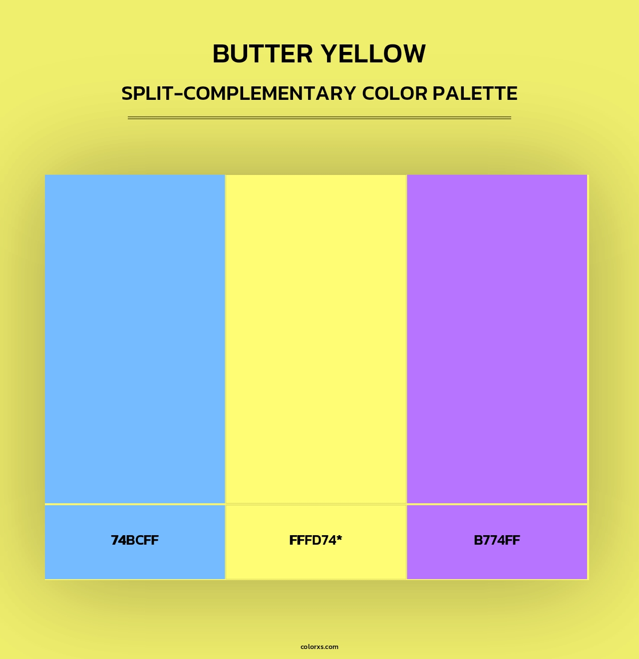Butter Yellow - Split-Complementary Color Palette