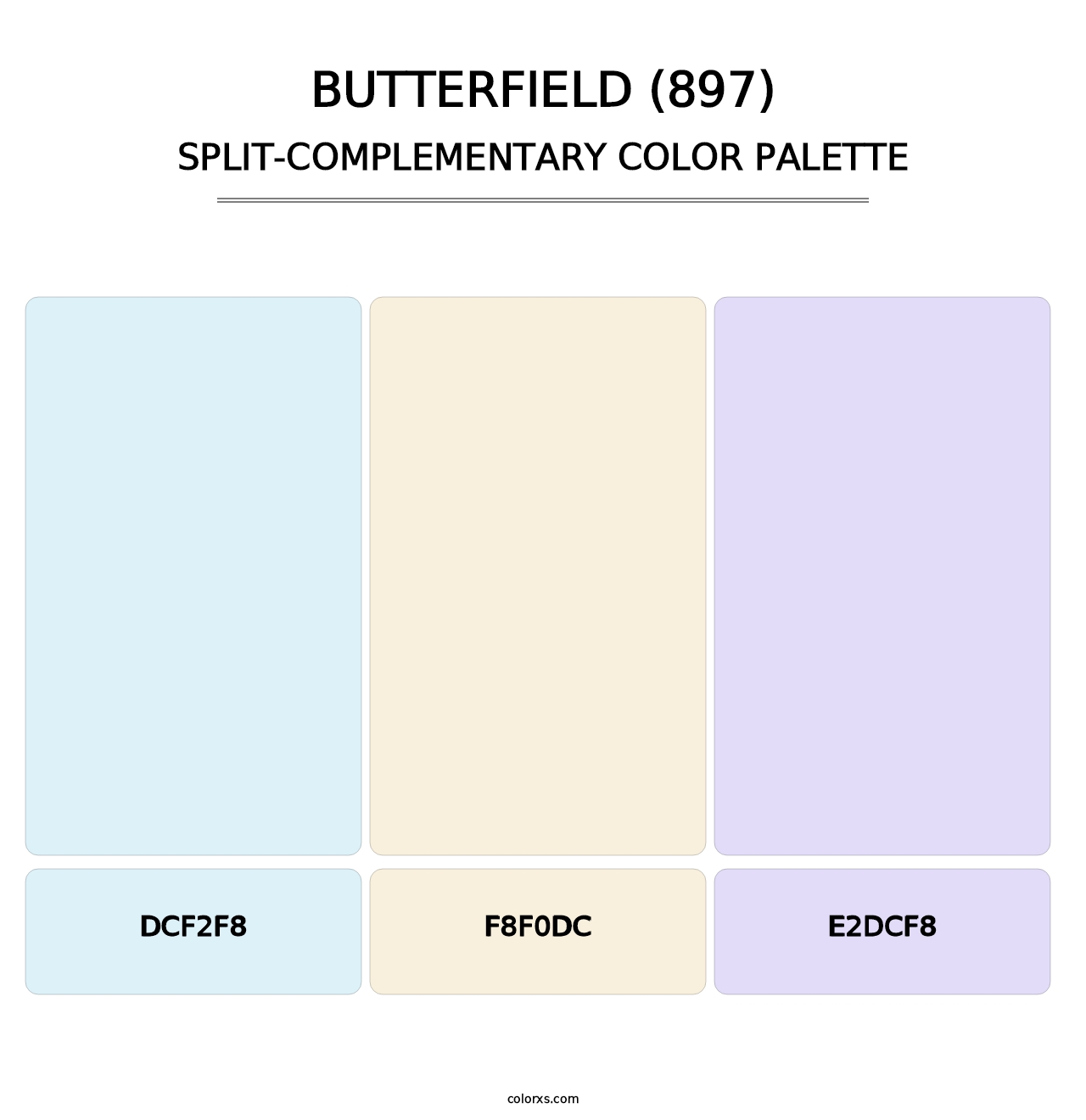 Butterfield (897) - Split-Complementary Color Palette