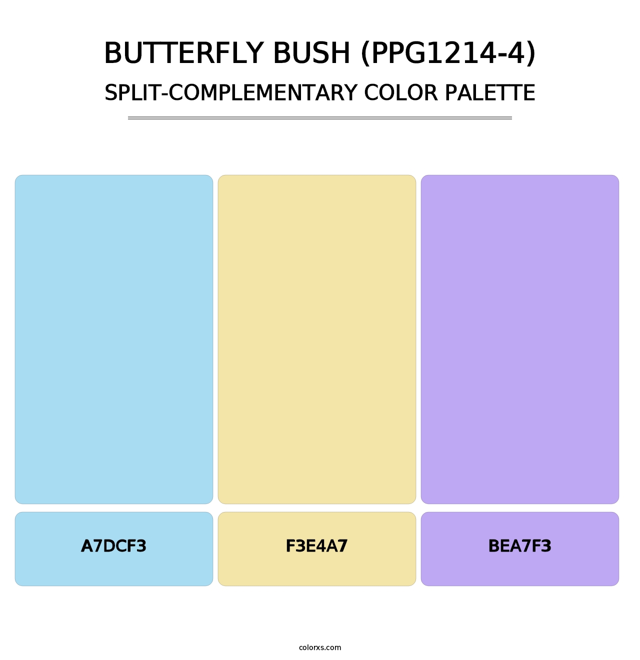 Butterfly Bush (PPG1214-4) - Split-Complementary Color Palette