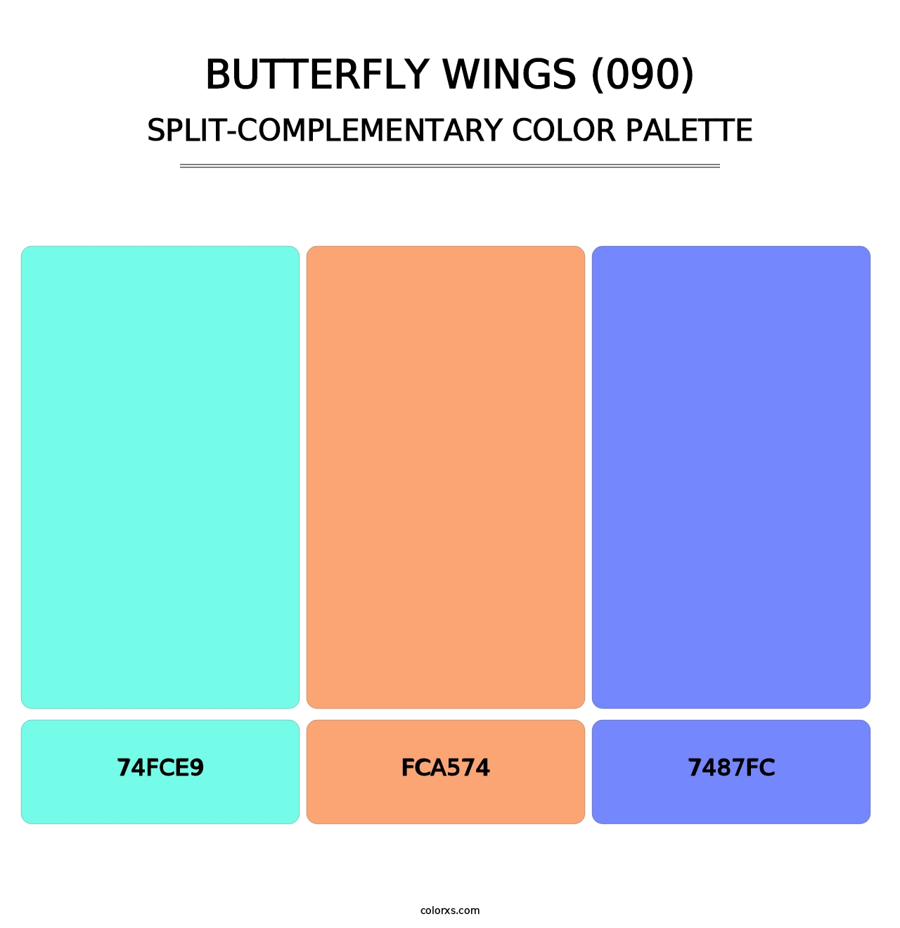 Butterfly Wings (090) - Split-Complementary Color Palette