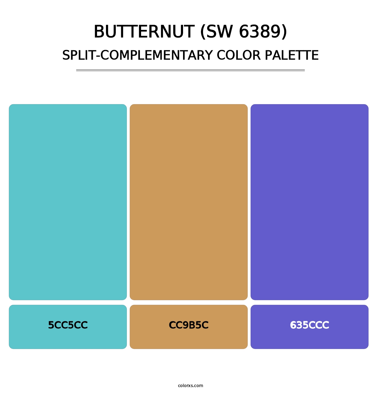 Butternut (SW 6389) - Split-Complementary Color Palette