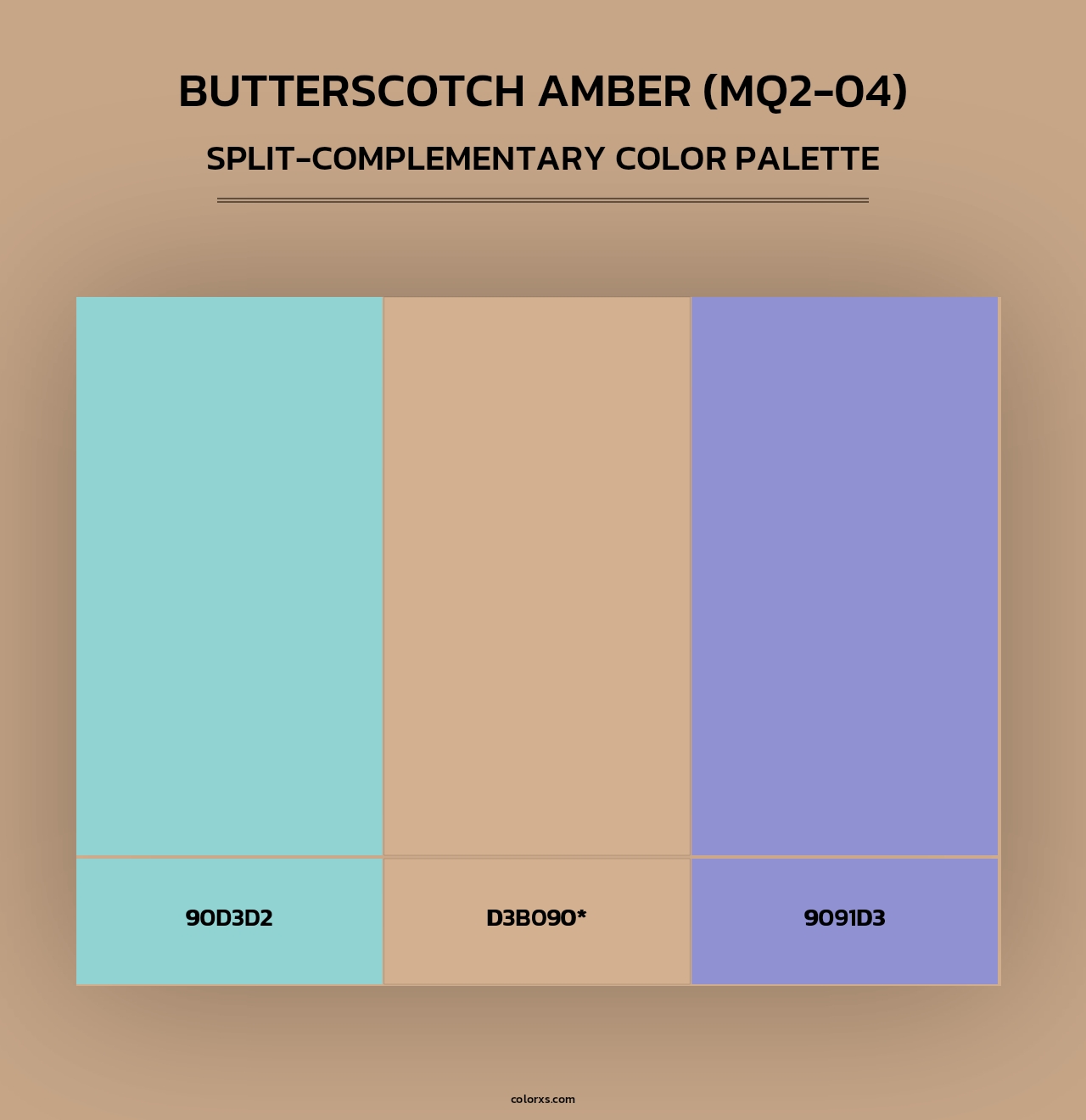 Butterscotch Amber (MQ2-04) - Split-Complementary Color Palette