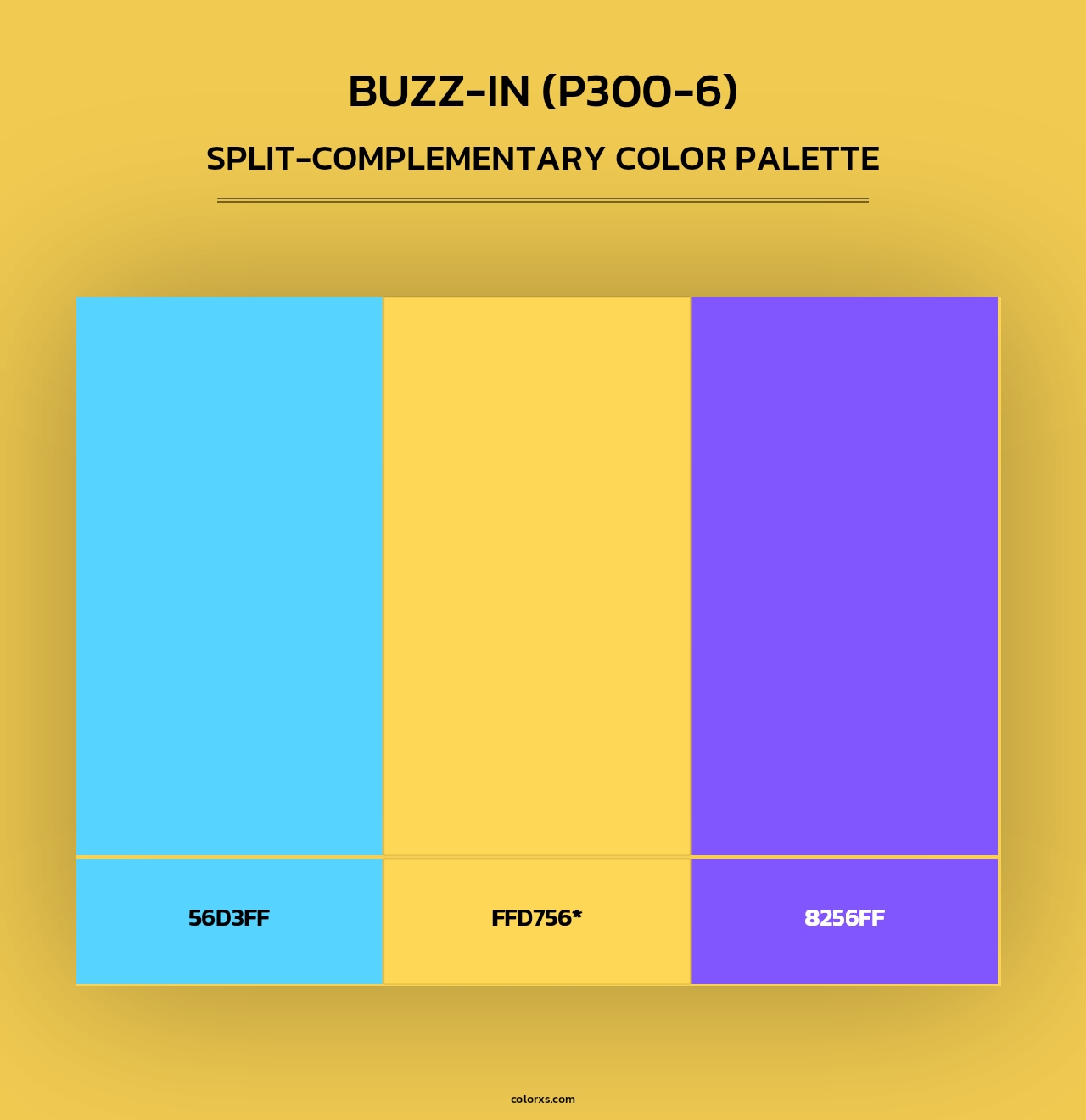 Buzz-In (P300-6) - Split-Complementary Color Palette