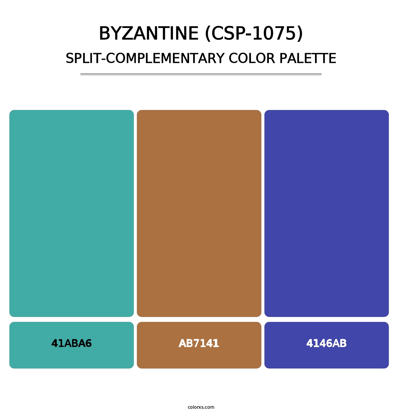 Byzantine (CSP-1075) - Split-Complementary Color Palette