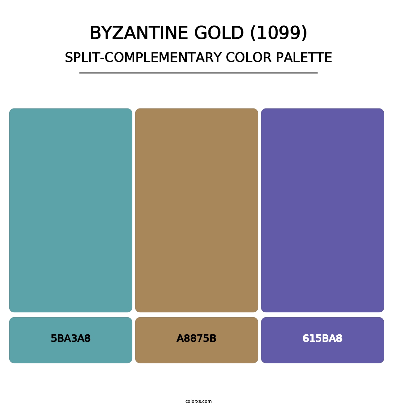 Byzantine Gold (1099) - Split-Complementary Color Palette