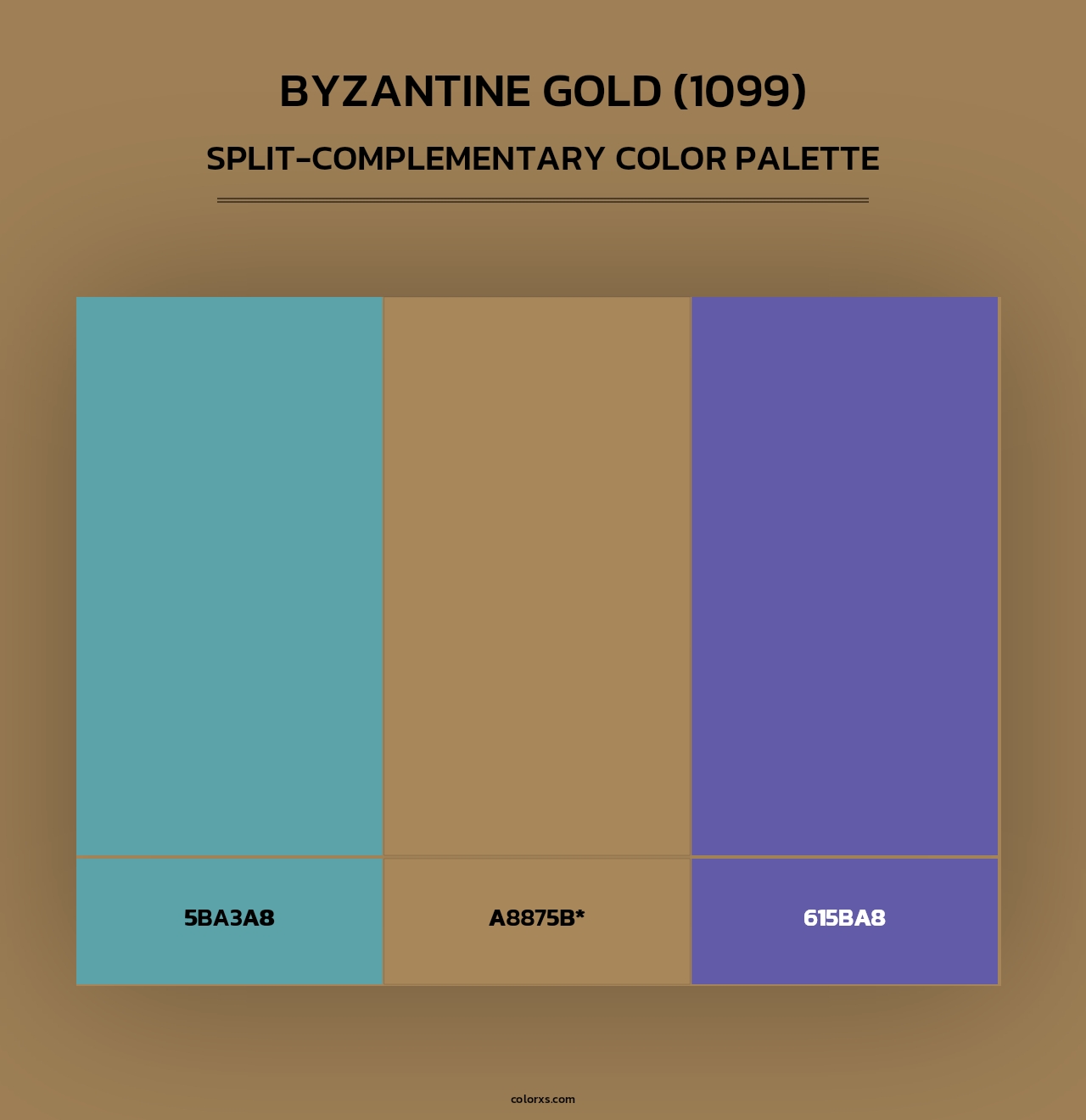 Byzantine Gold (1099) - Split-Complementary Color Palette