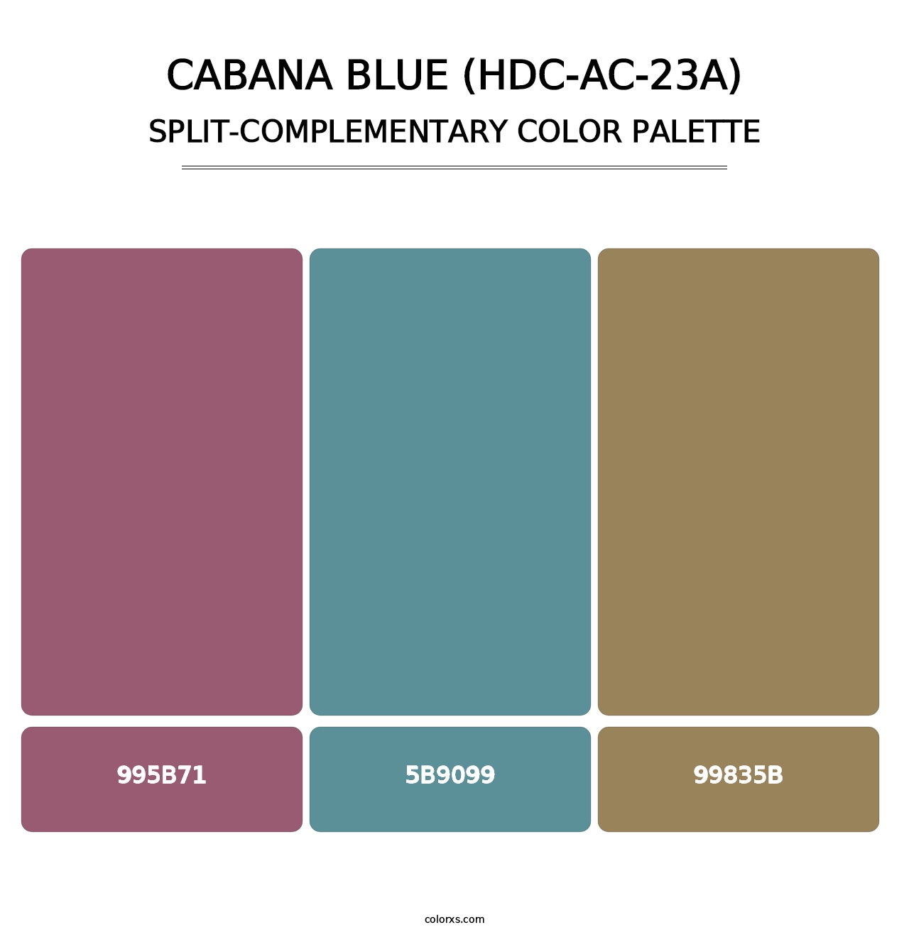 Cabana Blue (HDC-AC-23A) - Split-Complementary Color Palette