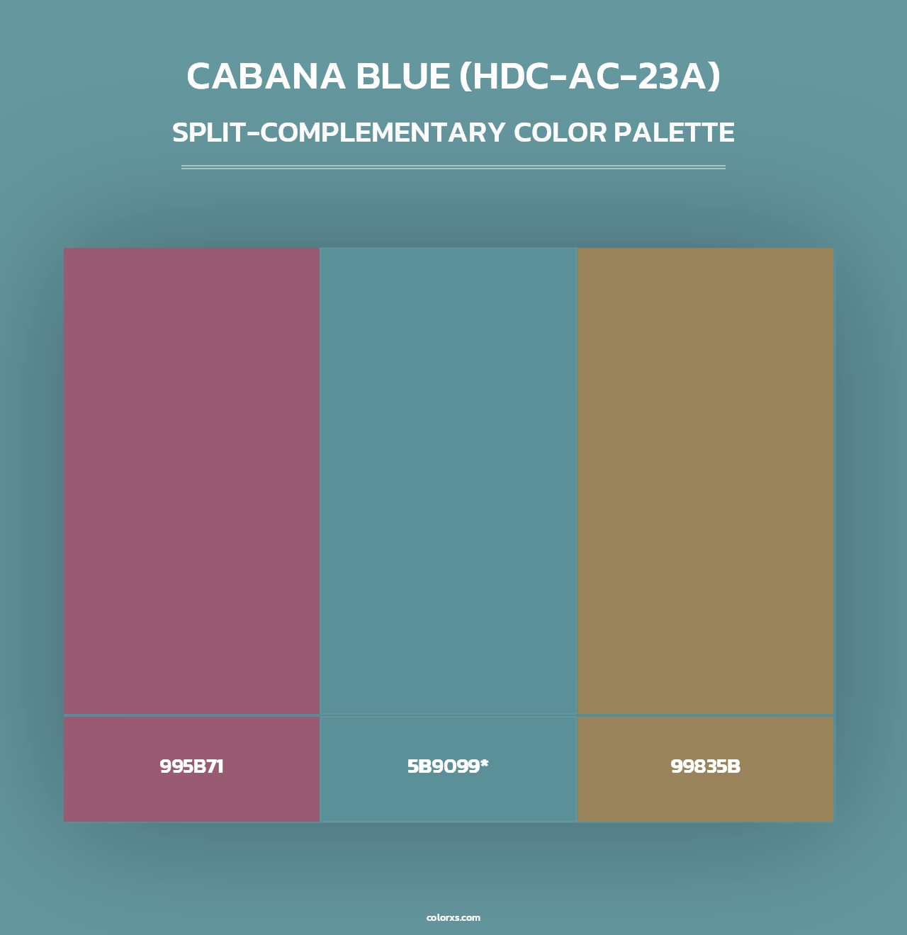 Cabana Blue (HDC-AC-23A) - Split-Complementary Color Palette