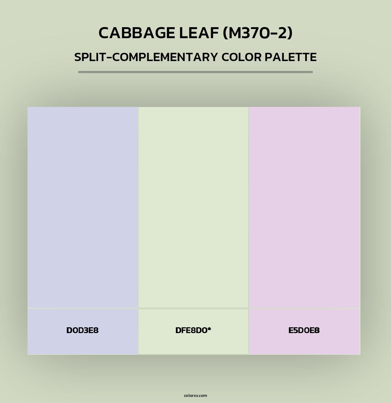 Cabbage Leaf (M370-2) - Split-Complementary Color Palette