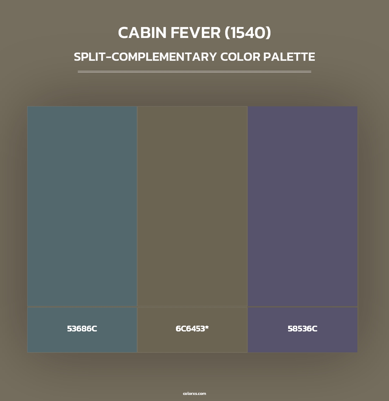 Cabin Fever (1540) - Split-Complementary Color Palette