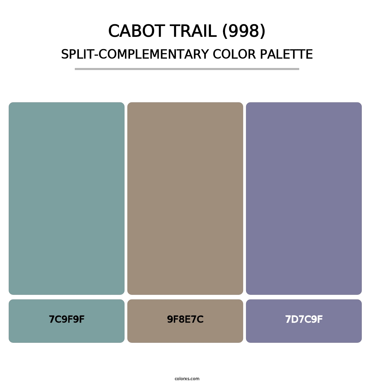 Cabot Trail (998) - Split-Complementary Color Palette