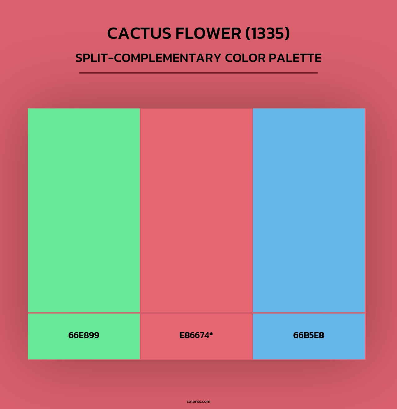 Cactus Flower (1335) - Split-Complementary Color Palette