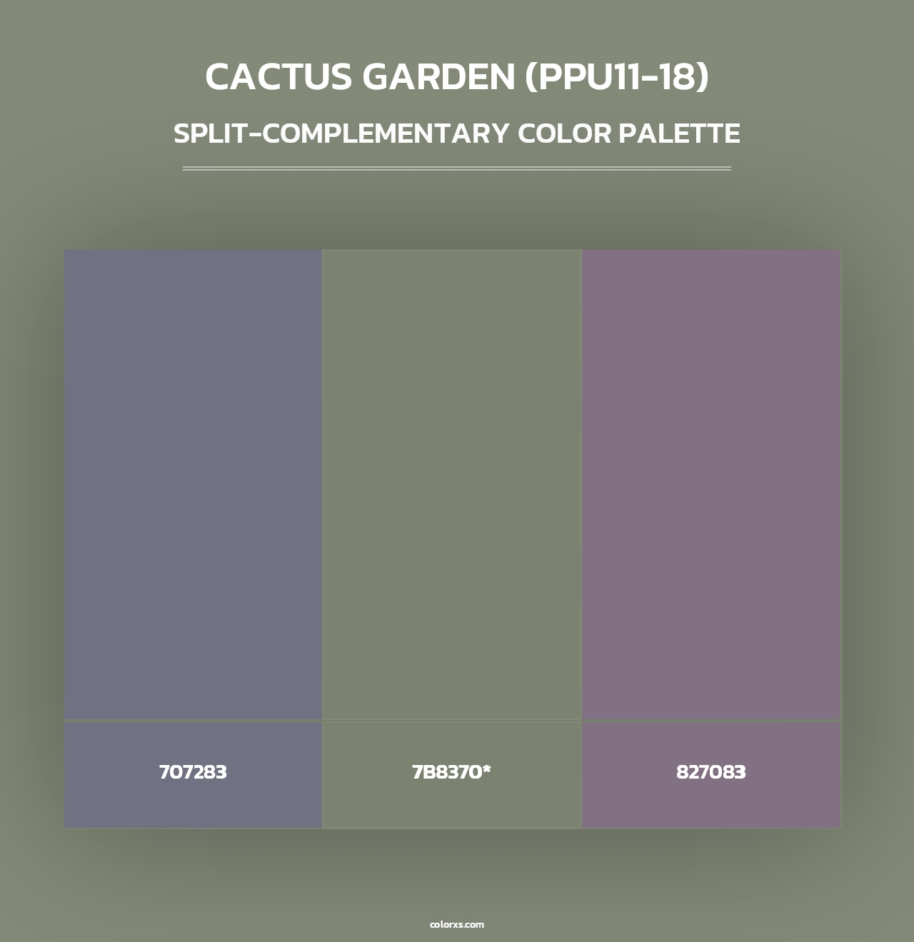 Cactus Garden (PPU11-18) - Split-Complementary Color Palette