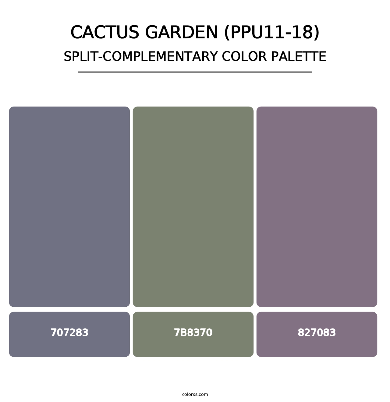 Cactus Garden (PPU11-18) - Split-Complementary Color Palette
