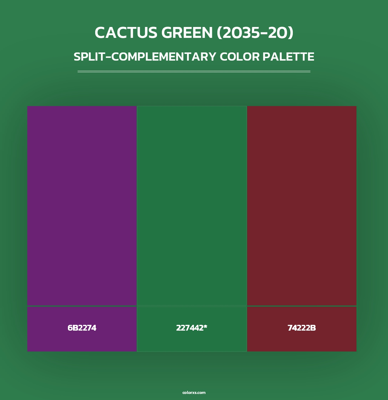Cactus Green (2035-20) - Split-Complementary Color Palette