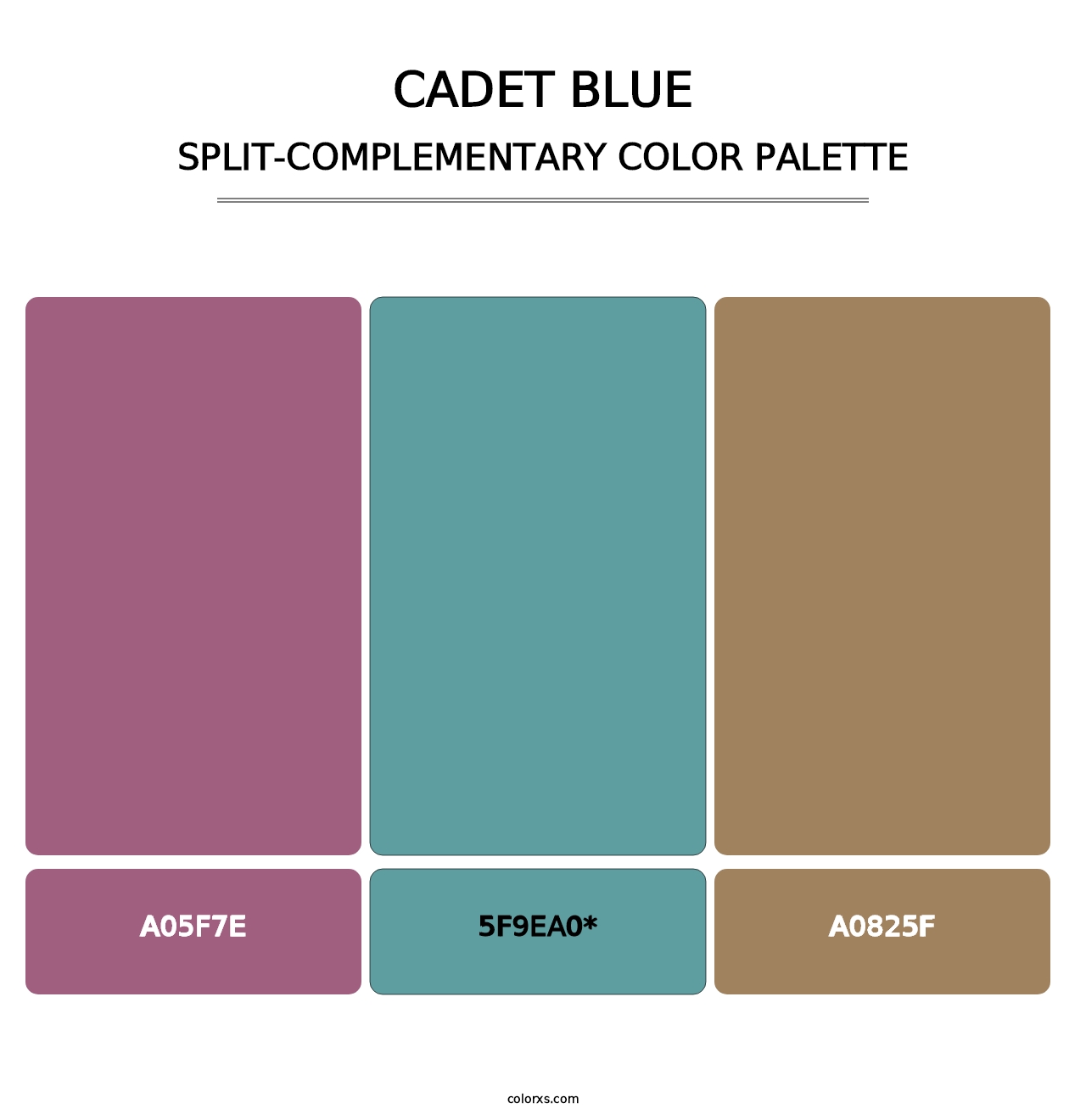 Cadet Blue - Split-Complementary Color Palette