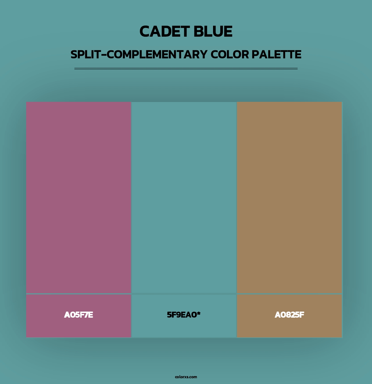 Cadet Blue - Split-Complementary Color Palette