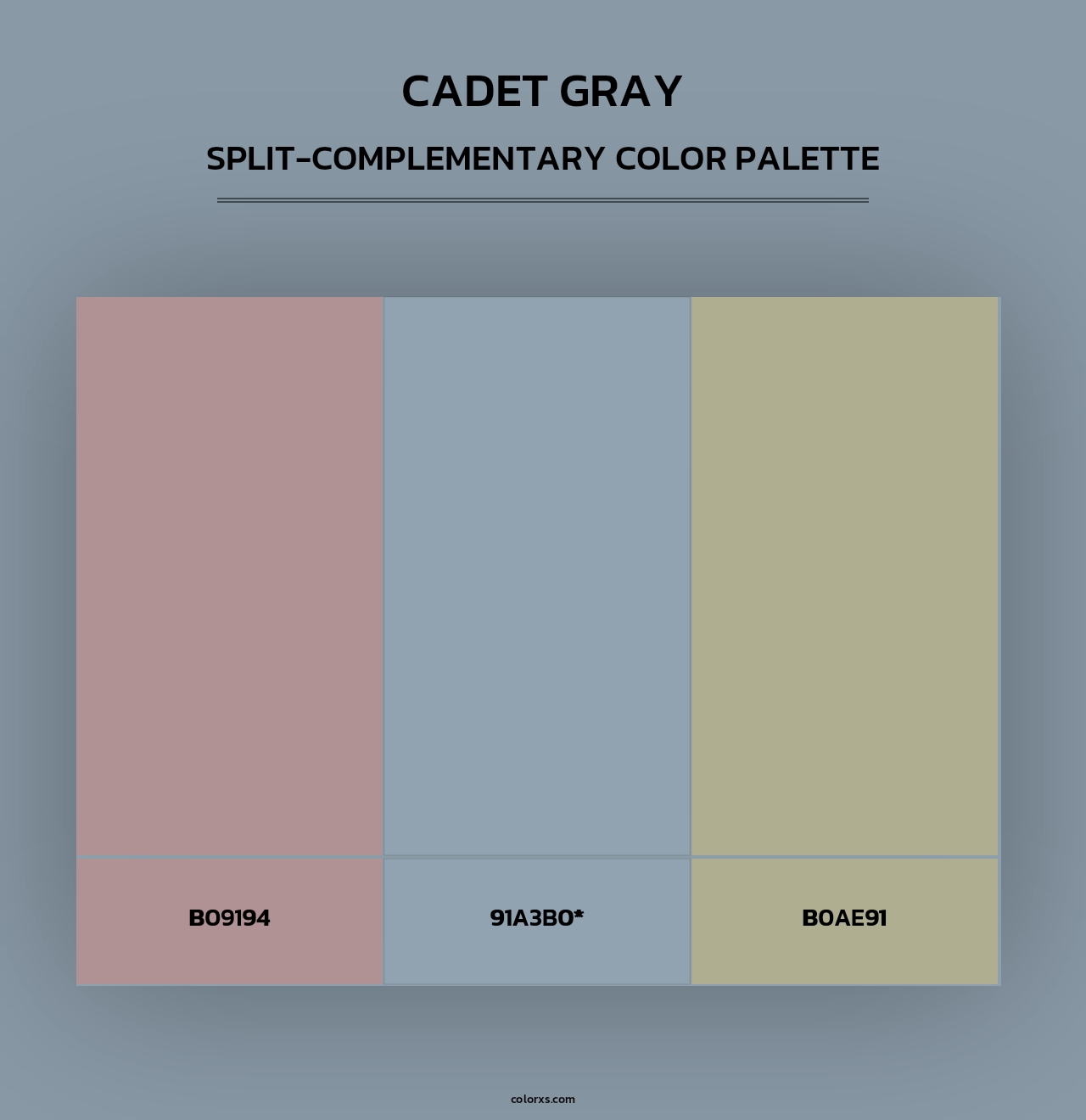 Cadet Gray - Split-Complementary Color Palette