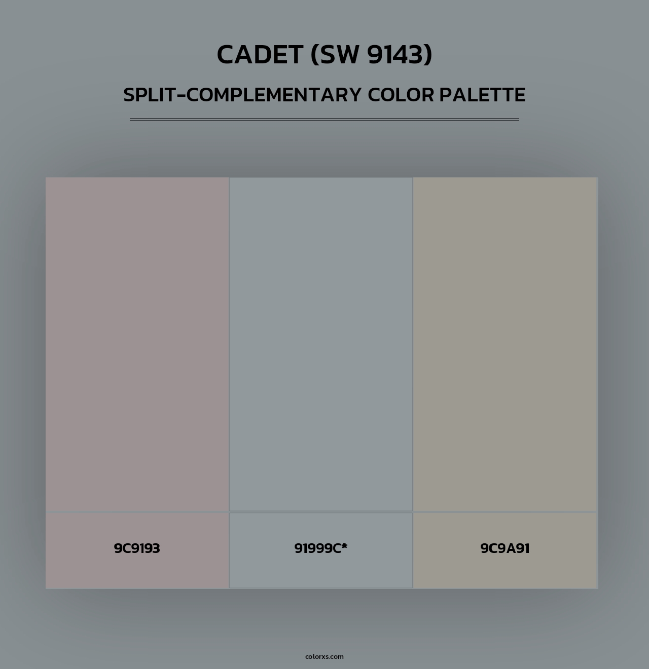 Cadet (SW 9143) - Split-Complementary Color Palette