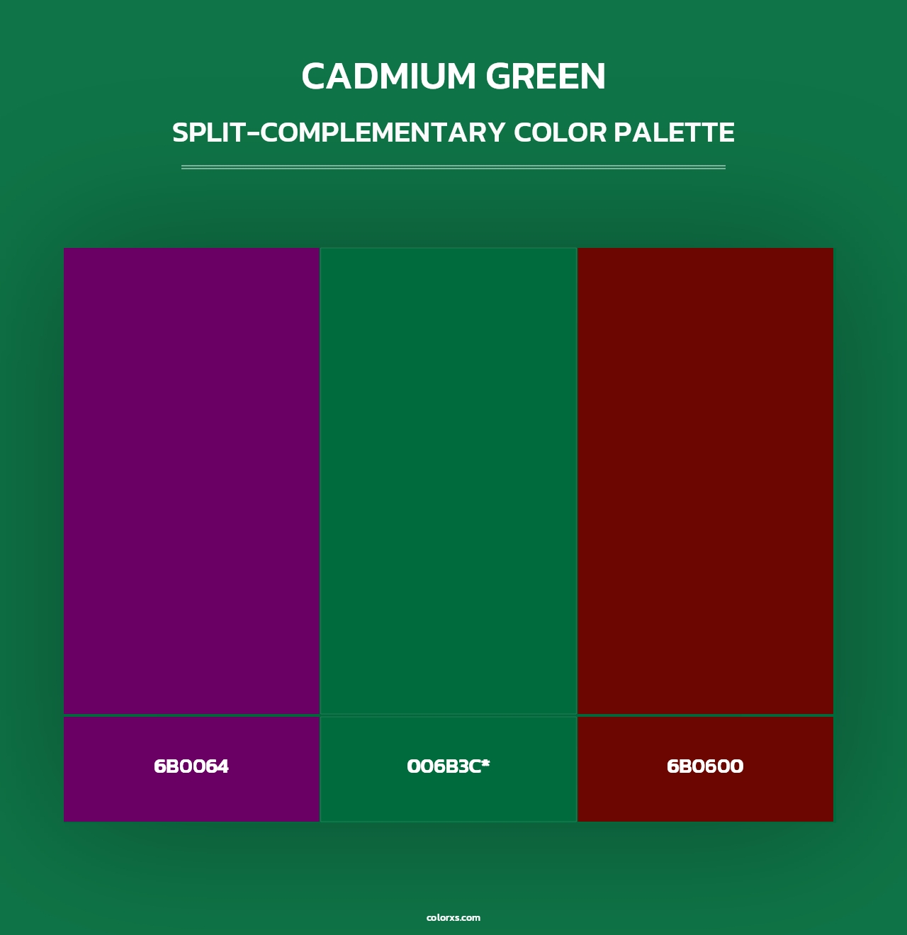 Cadmium Green - Split-Complementary Color Palette