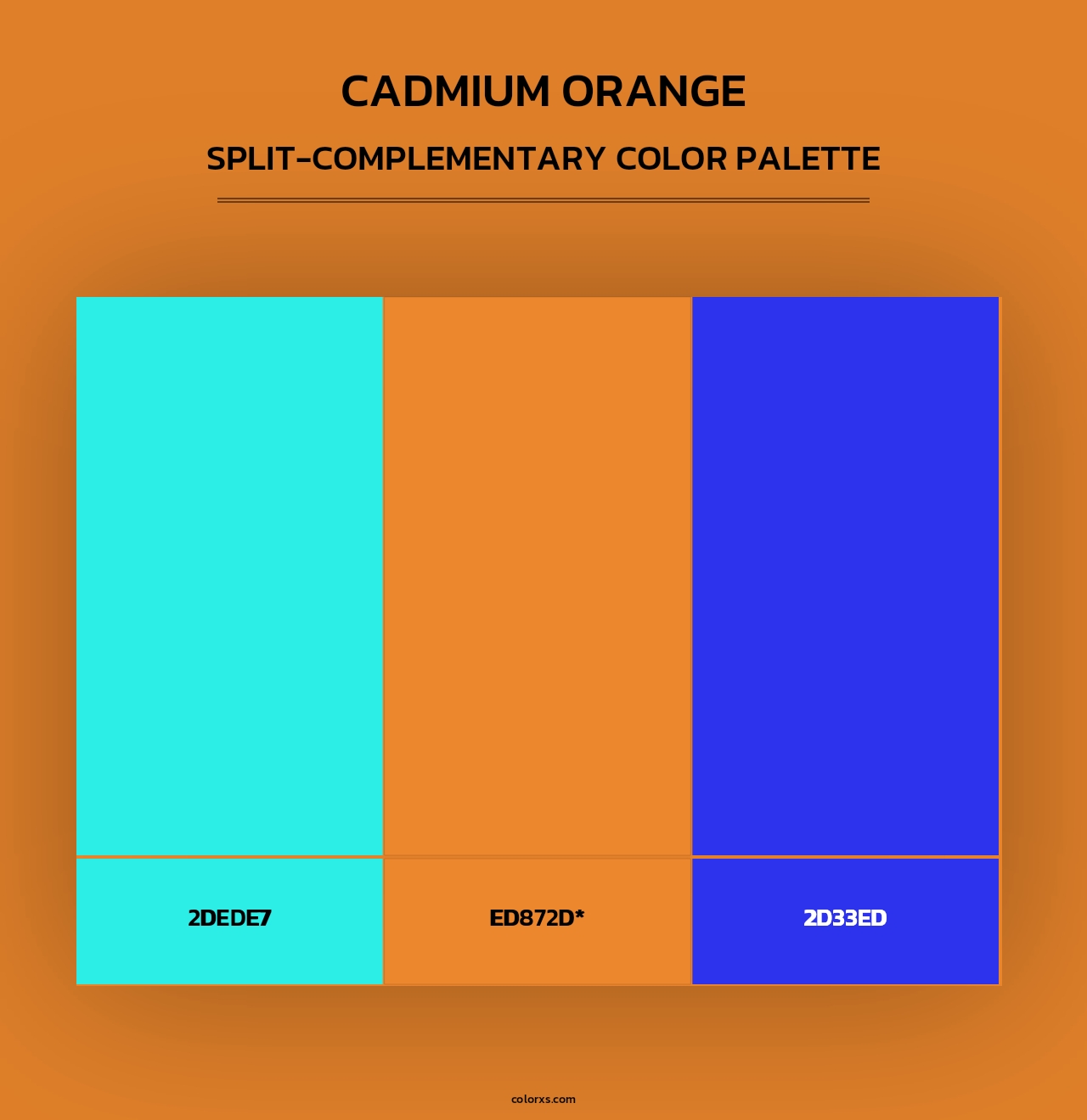 Cadmium Orange - Split-Complementary Color Palette