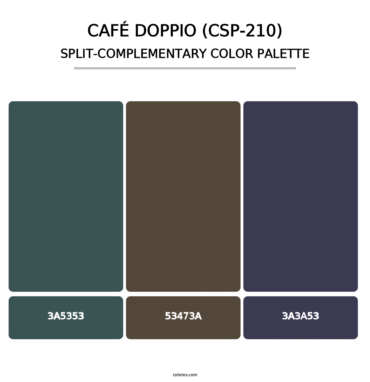 Café Doppio (CSP-210) - Split-Complementary Color Palette