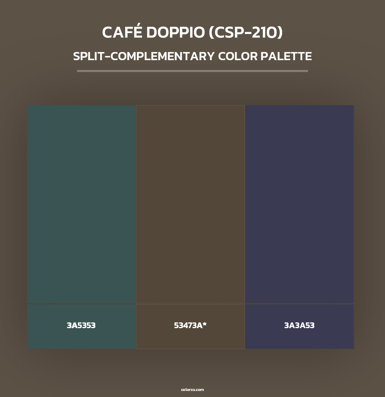 Café Doppio (CSP-210) - Split-Complementary Color Palette