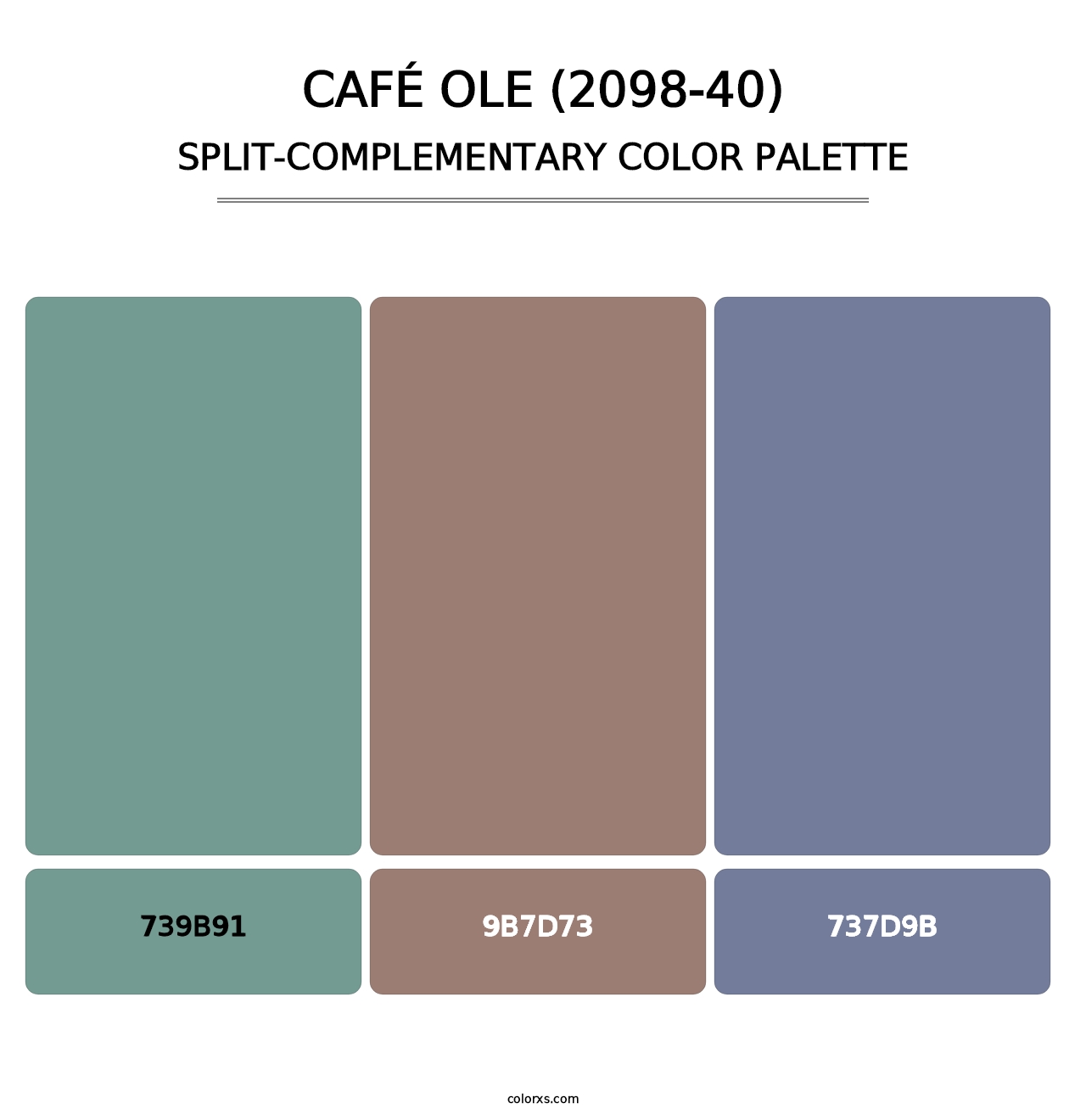 Café Ole (2098-40) - Split-Complementary Color Palette
