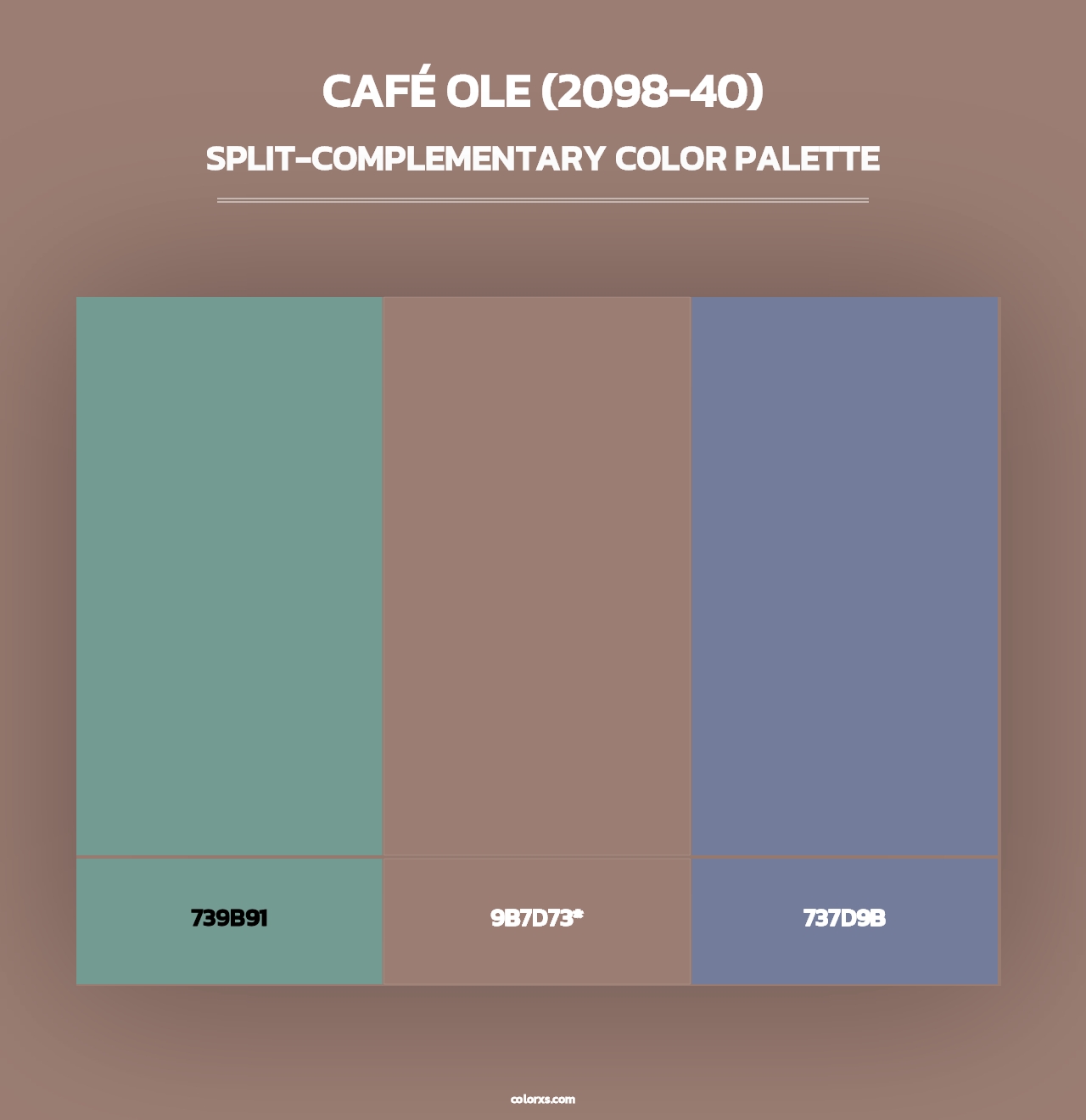Café Ole (2098-40) - Split-Complementary Color Palette