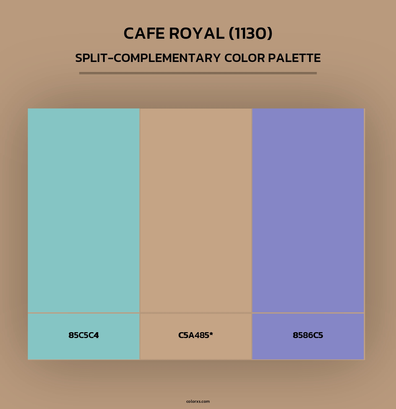 Cafe Royal (1130) - Split-Complementary Color Palette