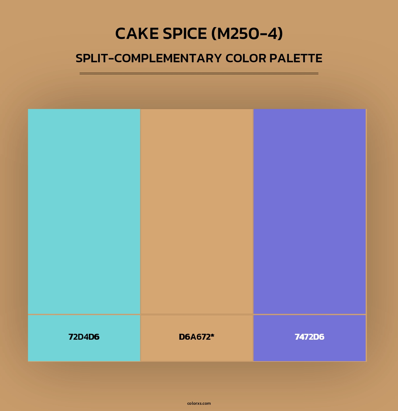 Cake Spice (M250-4) - Split-Complementary Color Palette