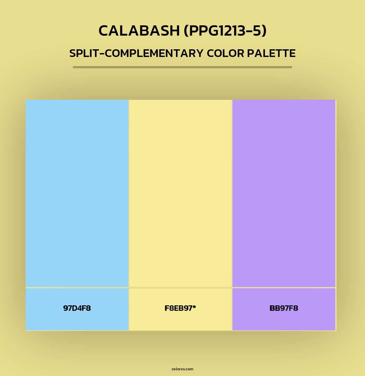 Calabash (PPG1213-5) - Split-Complementary Color Palette