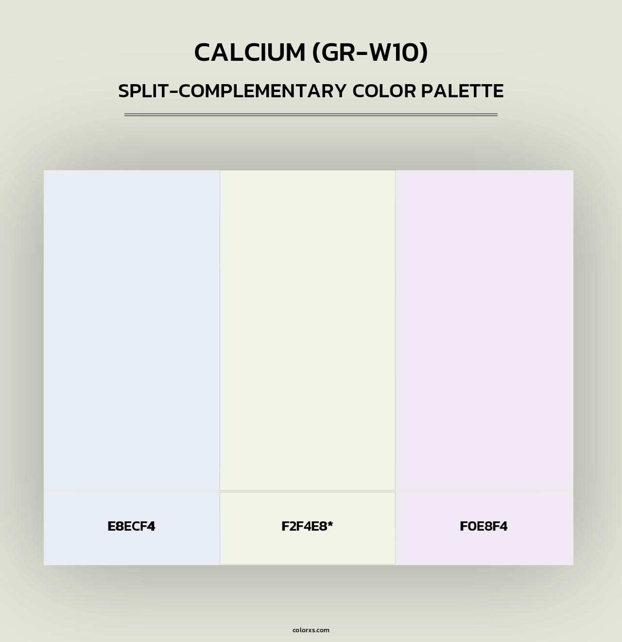 Calcium (GR-W10) - Split-Complementary Color Palette