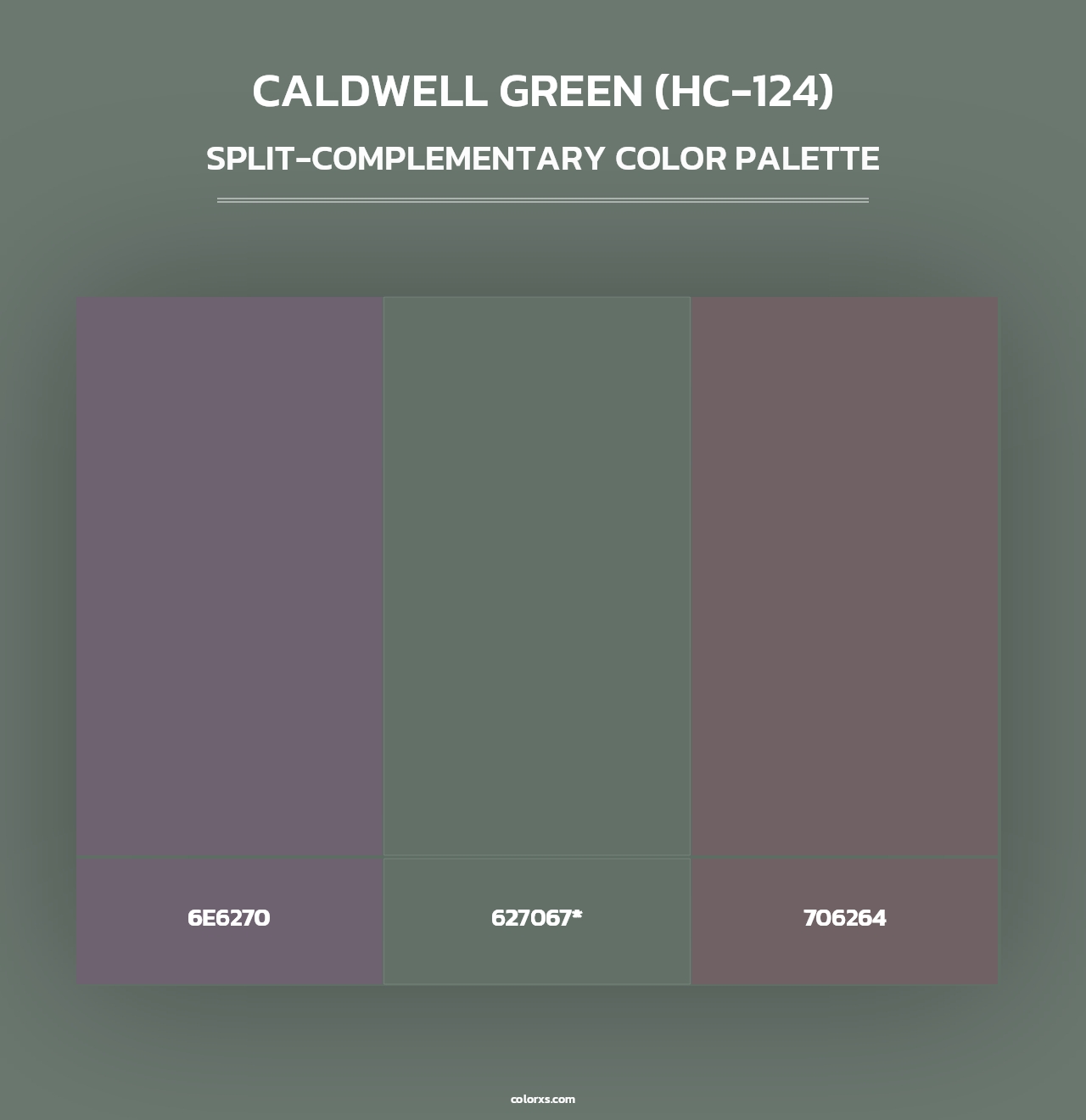 Caldwell Green (HC-124) - Split-Complementary Color Palette