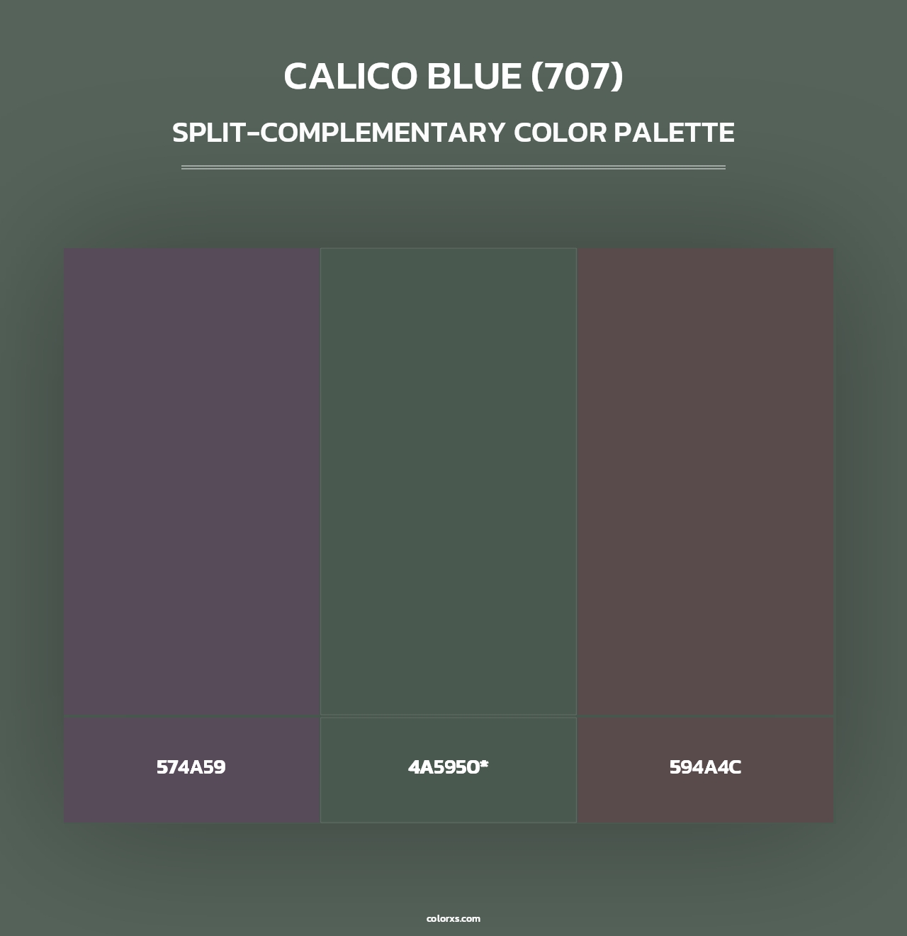 Calico Blue (707) - Split-Complementary Color Palette
