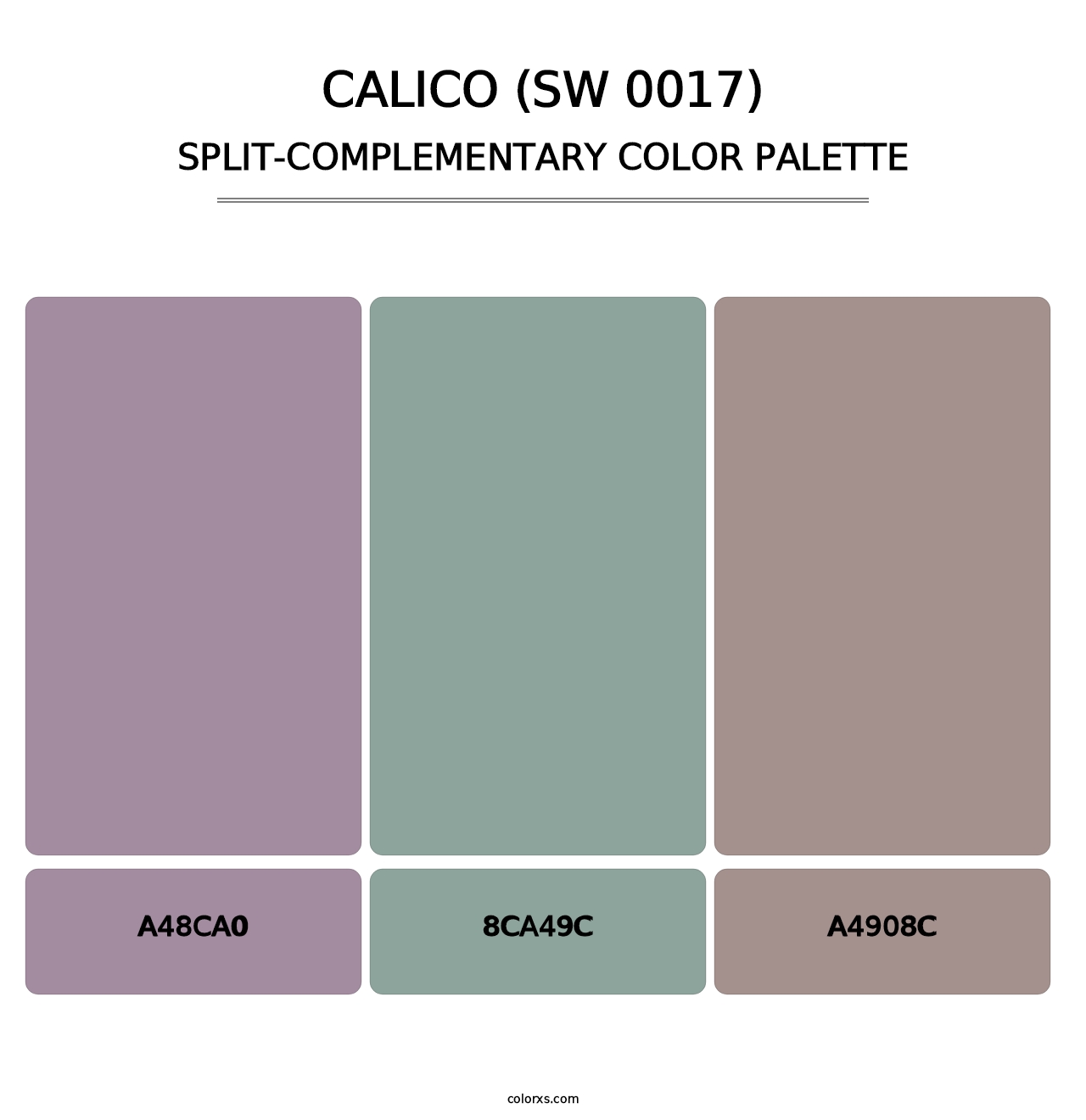 Calico (SW 0017) - Split-Complementary Color Palette