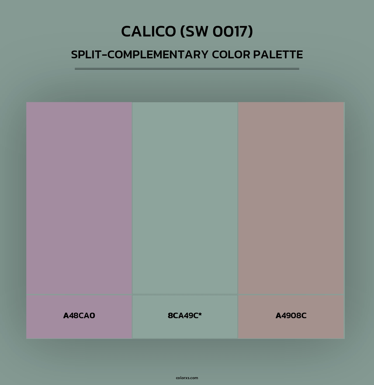 Calico (SW 0017) - Split-Complementary Color Palette