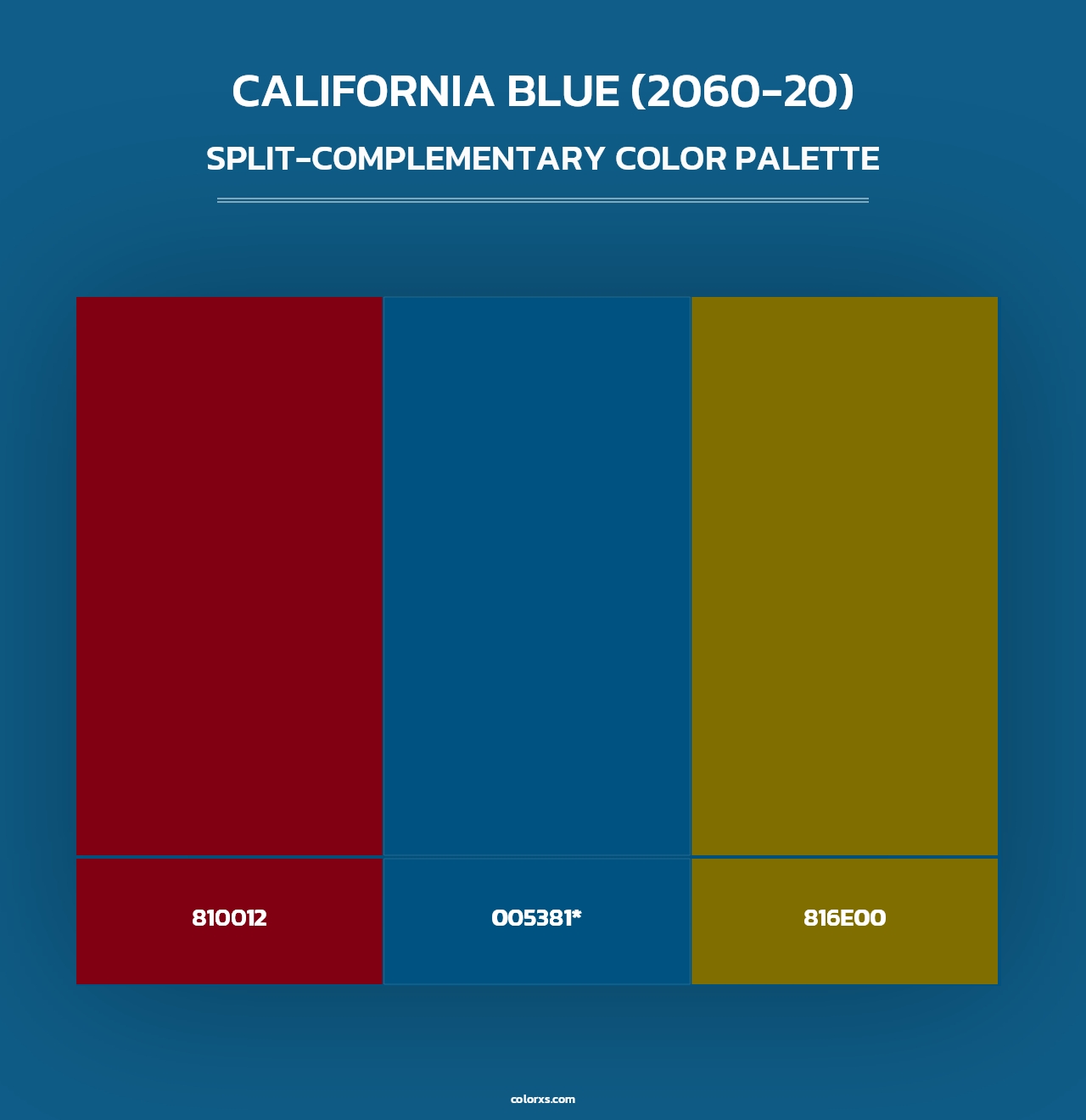 California Blue (2060-20) - Split-Complementary Color Palette