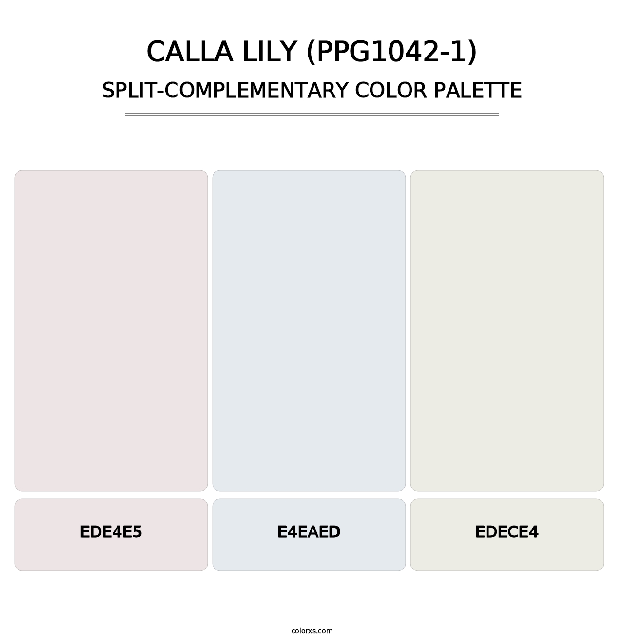 Calla Lily (PPG1042-1) - Split-Complementary Color Palette
