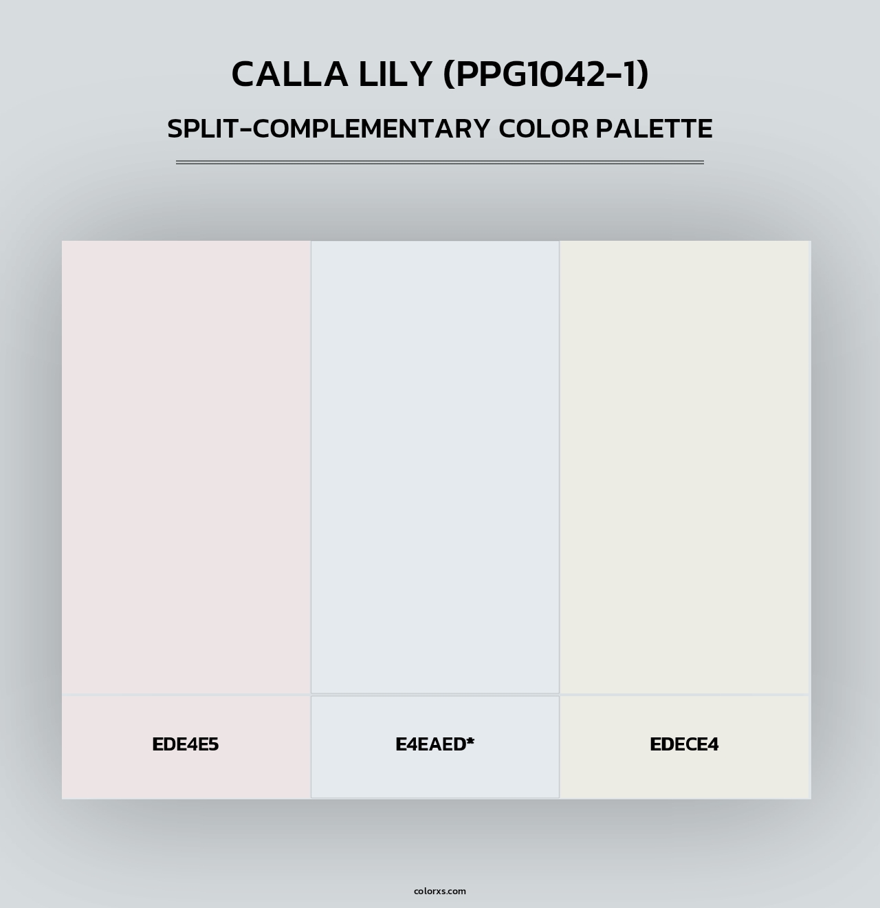 Calla Lily (PPG1042-1) - Split-Complementary Color Palette