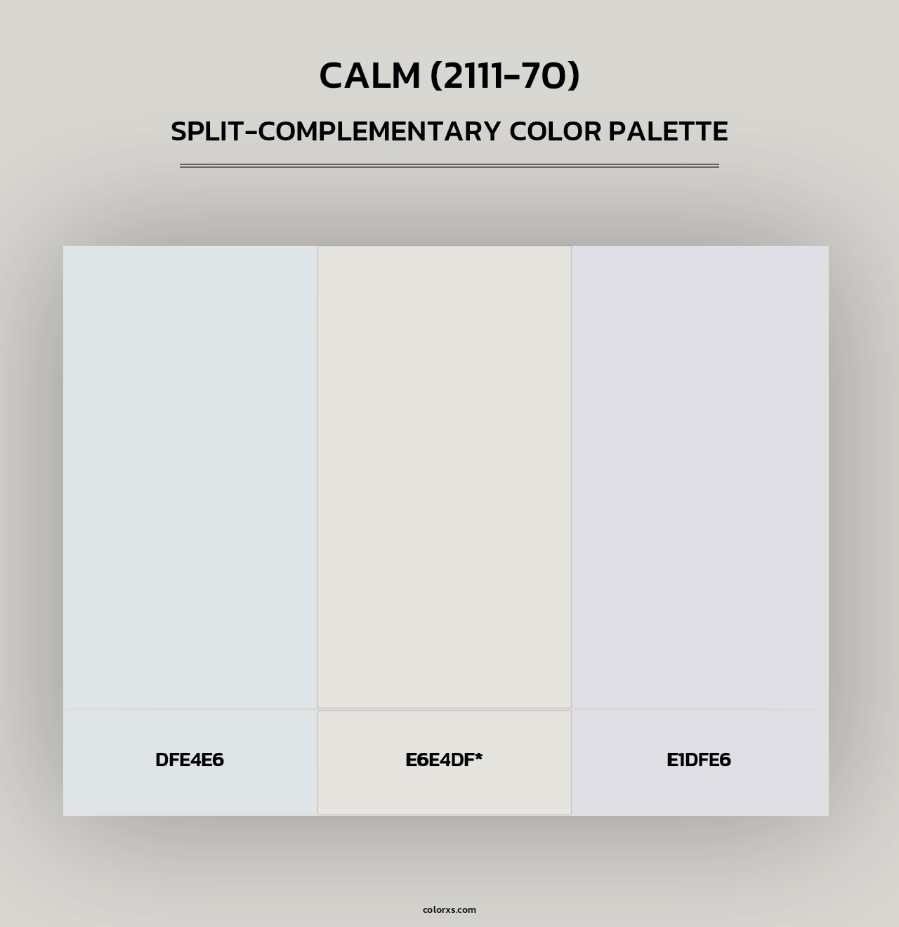 Calm (2111-70) - Split-Complementary Color Palette