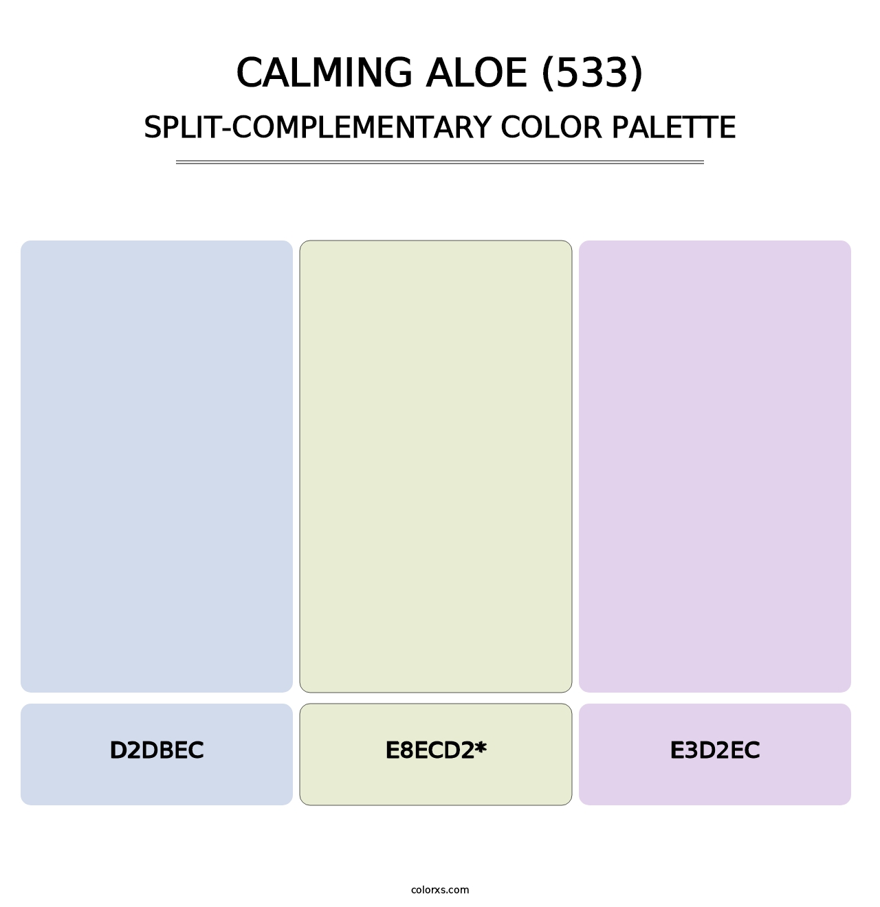 Calming Aloe (533) - Split-Complementary Color Palette