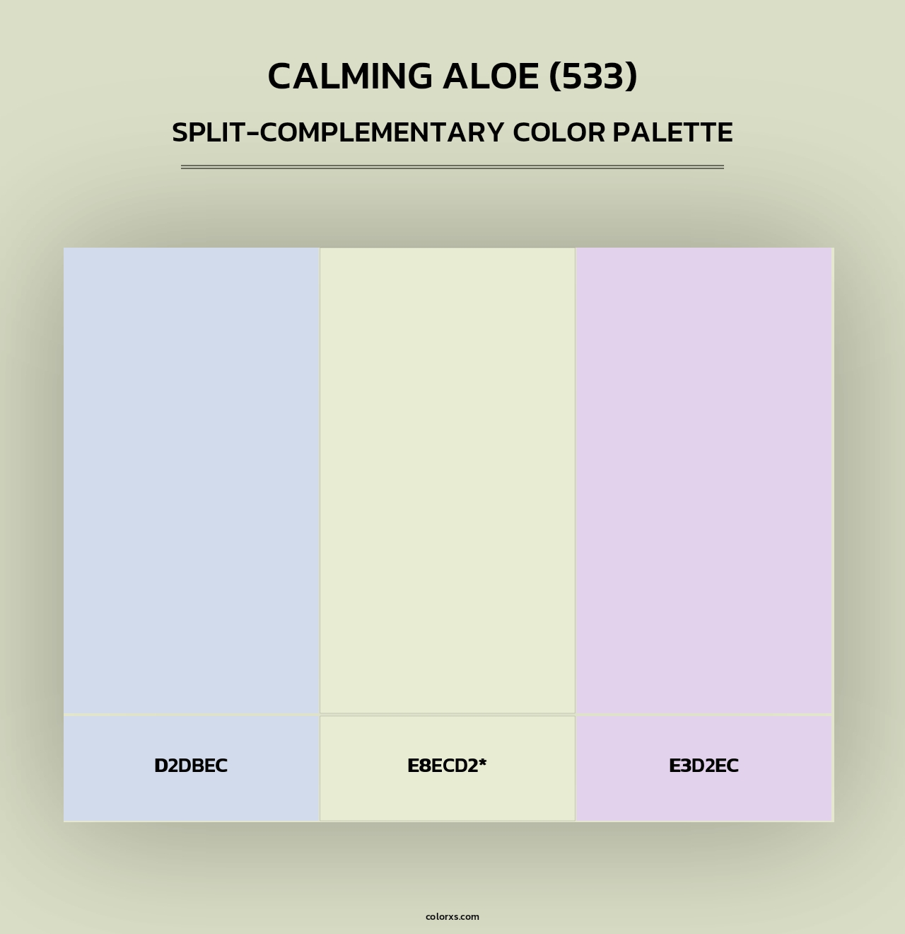Calming Aloe (533) - Split-Complementary Color Palette