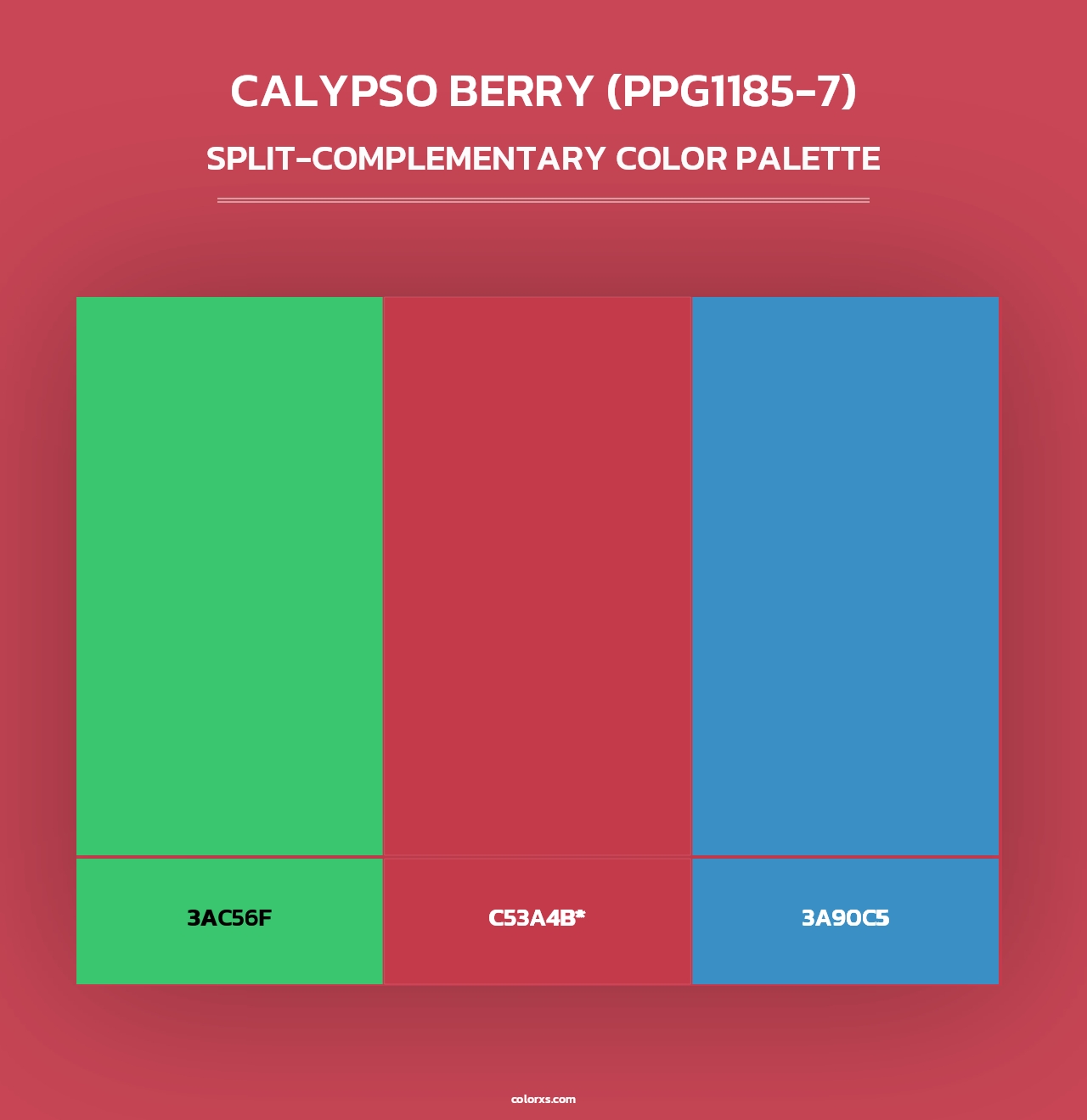 Calypso Berry (PPG1185-7) - Split-Complementary Color Palette