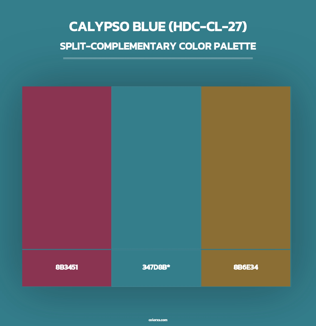 Calypso Blue (HDC-CL-27) - Split-Complementary Color Palette
