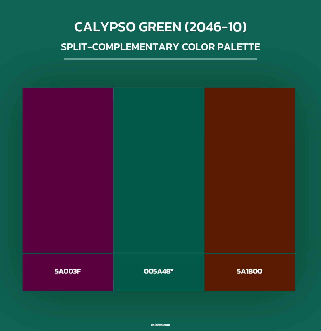 Calypso Green (2046-10) - Split-Complementary Color Palette