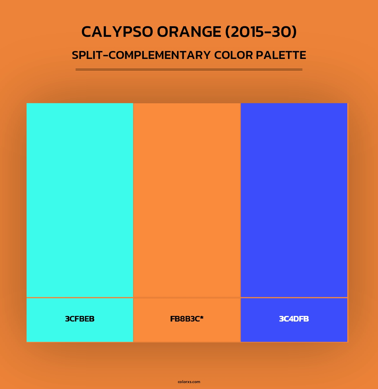 Calypso Orange (2015-30) - Split-Complementary Color Palette