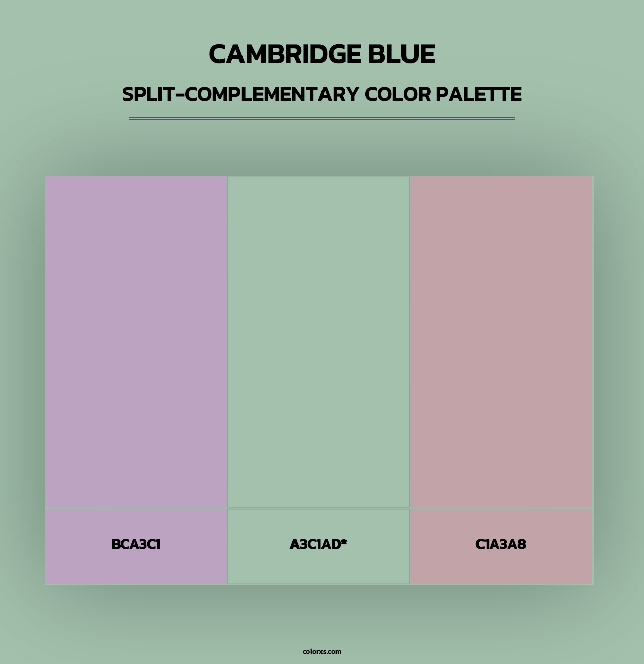 Cambridge Blue - Split-Complementary Color Palette