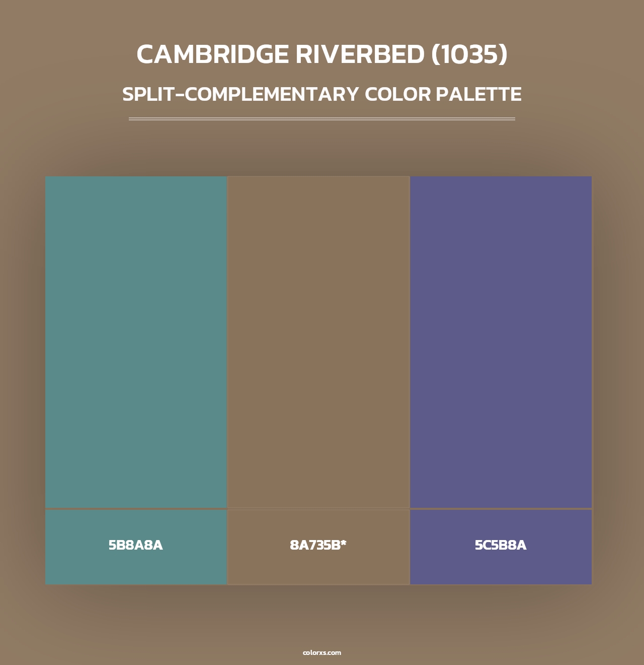 Cambridge Riverbed (1035) - Split-Complementary Color Palette
