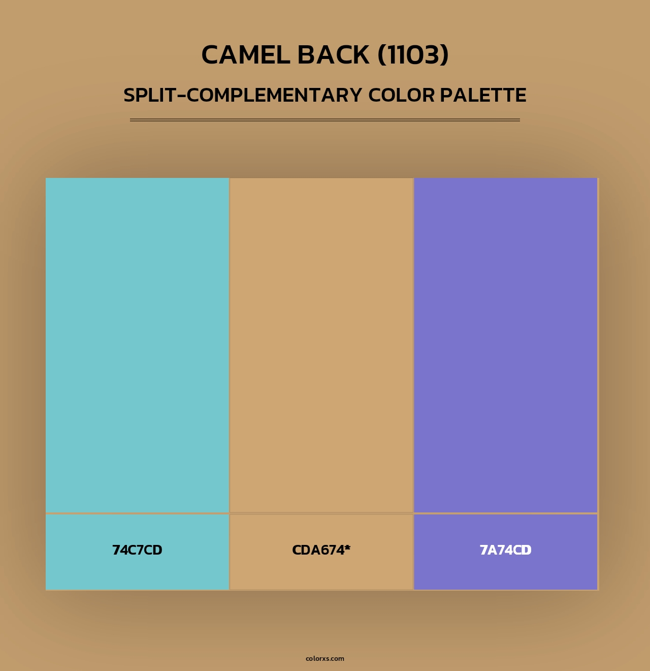 Camel Back (1103) - Split-Complementary Color Palette